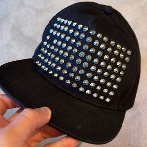STAMPD metal studded black cap. Missing one stud in the front. Barely worn